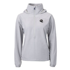 Cutter & Buck Women's Charter Eco Recycled Half-Zip Hooded Anorak Jacket - Pittsburgh Steelers