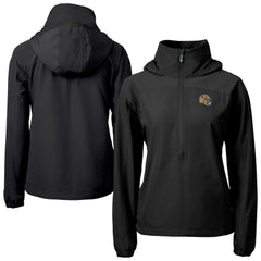 Cutter & Buck Women's Charter Eco Recycled Half-Zip Hooded Anorak Jacket - San Francisco 49ers
