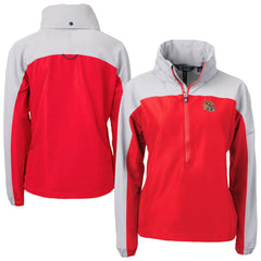 Cutter & Buck Women's Charter Eco Recycled Half-Zip Hooded Anorak Jacket - San Francisco 49ers