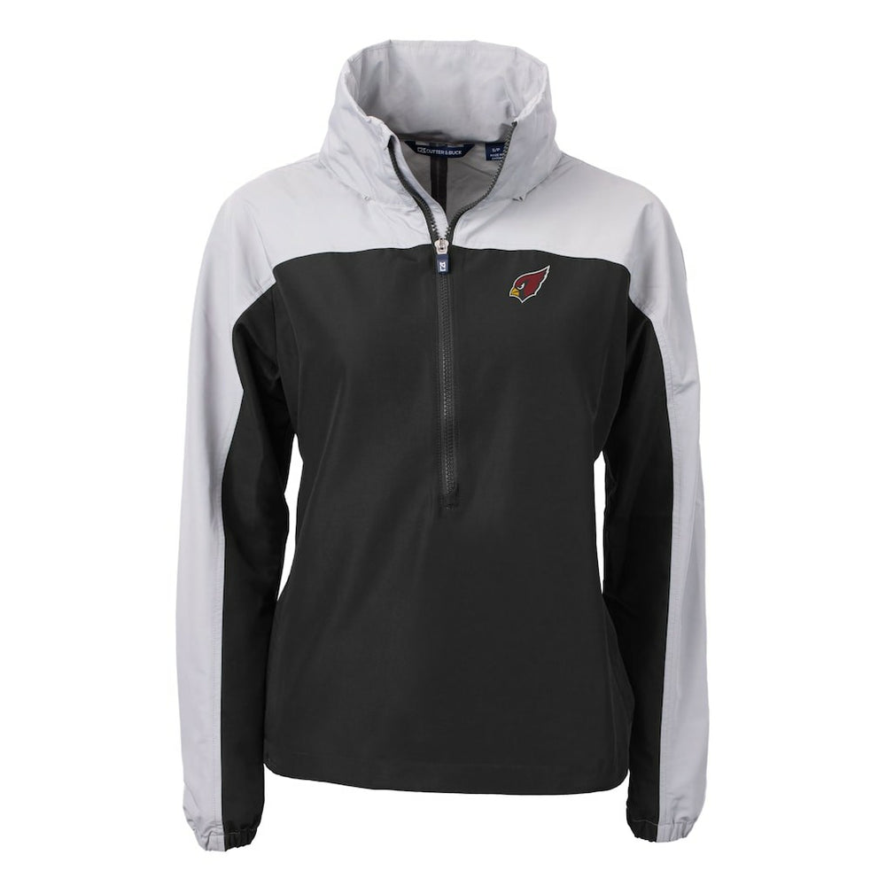Cutter & Buck Women's Charter Eco Recycled Half-Zip Hooded Anorak Jacket - Arizona Cardinals