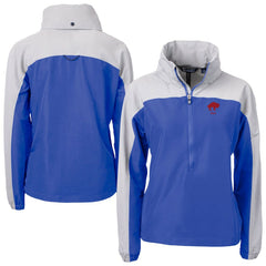 Cutter & Buck Women's Charter Eco Recycled Half-Zip Hooded Anorak Jacket - Buffalo Bills