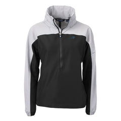 Cutter & Buck Women's Charter Eco Recycled Half-Zip Hooded Anorak Jacket - Carolina Panthers