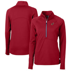 Cutter & Buck Women's Adapt Eco Knit Stretch Recycled Raglan Half-Zip Top - Arizona Cardinals