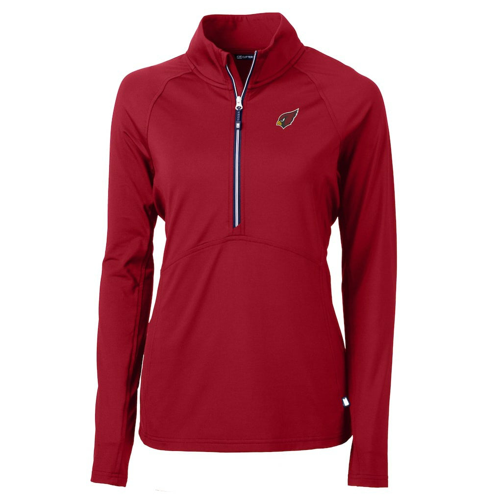 Cutter & Buck Women's Adapt Eco Knit Stretch Recycled Raglan Half-Zip Top - Arizona Cardinals