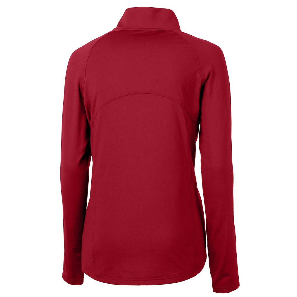 Cutter & Buck Women's Adapt Eco Knit Stretch Recycled Raglan Half-Zip Top - New England Patriots