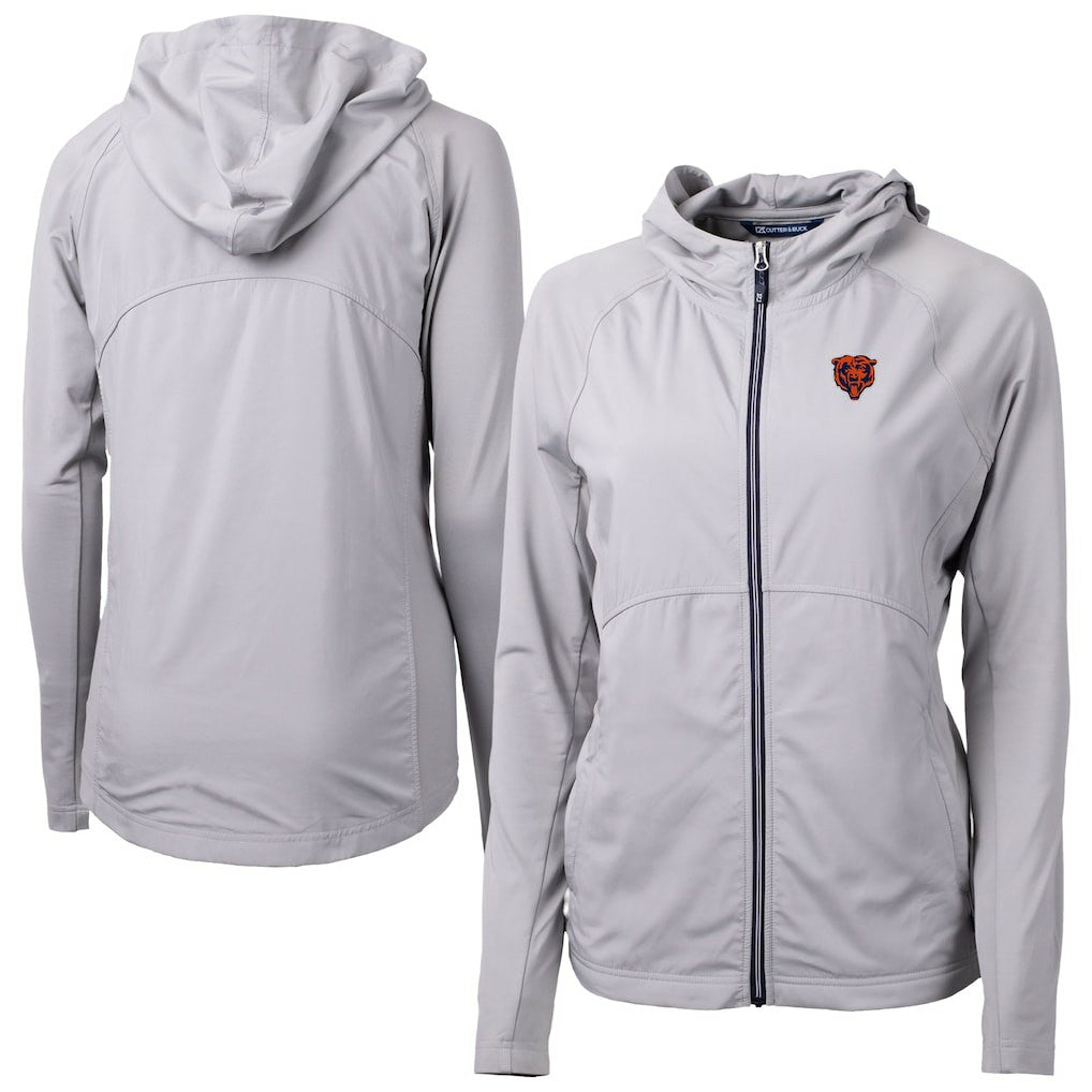 Cutter & Buck Women's Adapt Eco Knit Hybrid Recycled Full-Zip Jacket - Chicago Bears