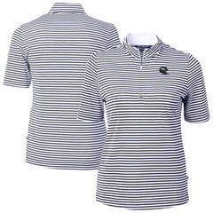 Cutter & Buck Women's Virtue Eco Pique Stripe Recycled Quarter-Zip Top - Denver Broncos