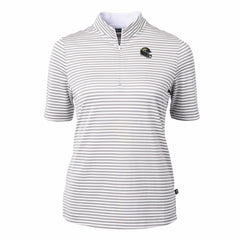 Cutter & Buck Women's Virtue Eco Pique Stripe Recycled Quarter-Zip Top - Jacksonville Jaguars