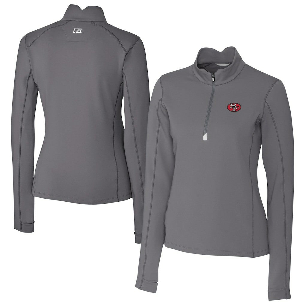Cutter & Buck Women's Traverse Stretch Quarter-Zip Pullover Top - San Francisco 49ers