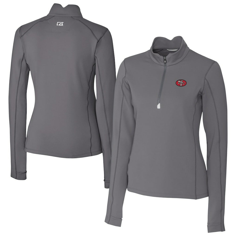 Cutter & Buck Women's Traverse Stretch Quarter-Zip Pullover Top - San Francisco 49ers