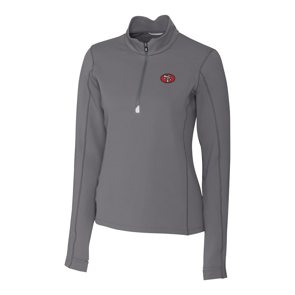 Cutter & Buck Women's Traverse Stretch Quarter-Zip Pullover Top - San Francisco 49ers
