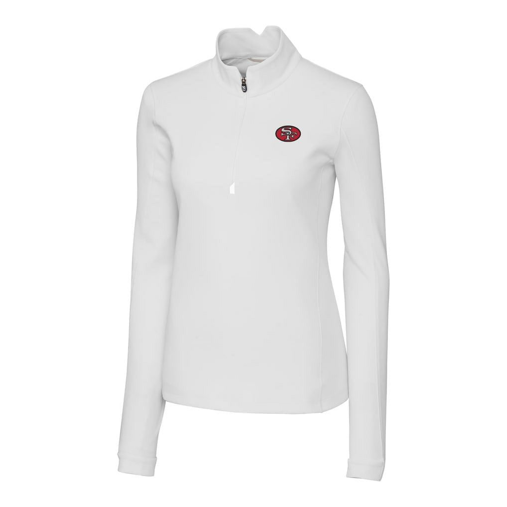 Cutter & Buck Women's Traverse Stretch Quarter-Zip Pullover Top - San Francisco 49ers
