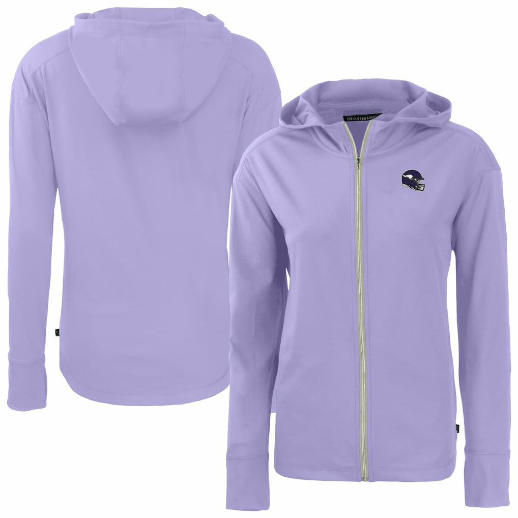 Cutter & Buck Women's Daybreak Eco Recycled Full-Zip Hoodie Jacket - Minnesota Vikings