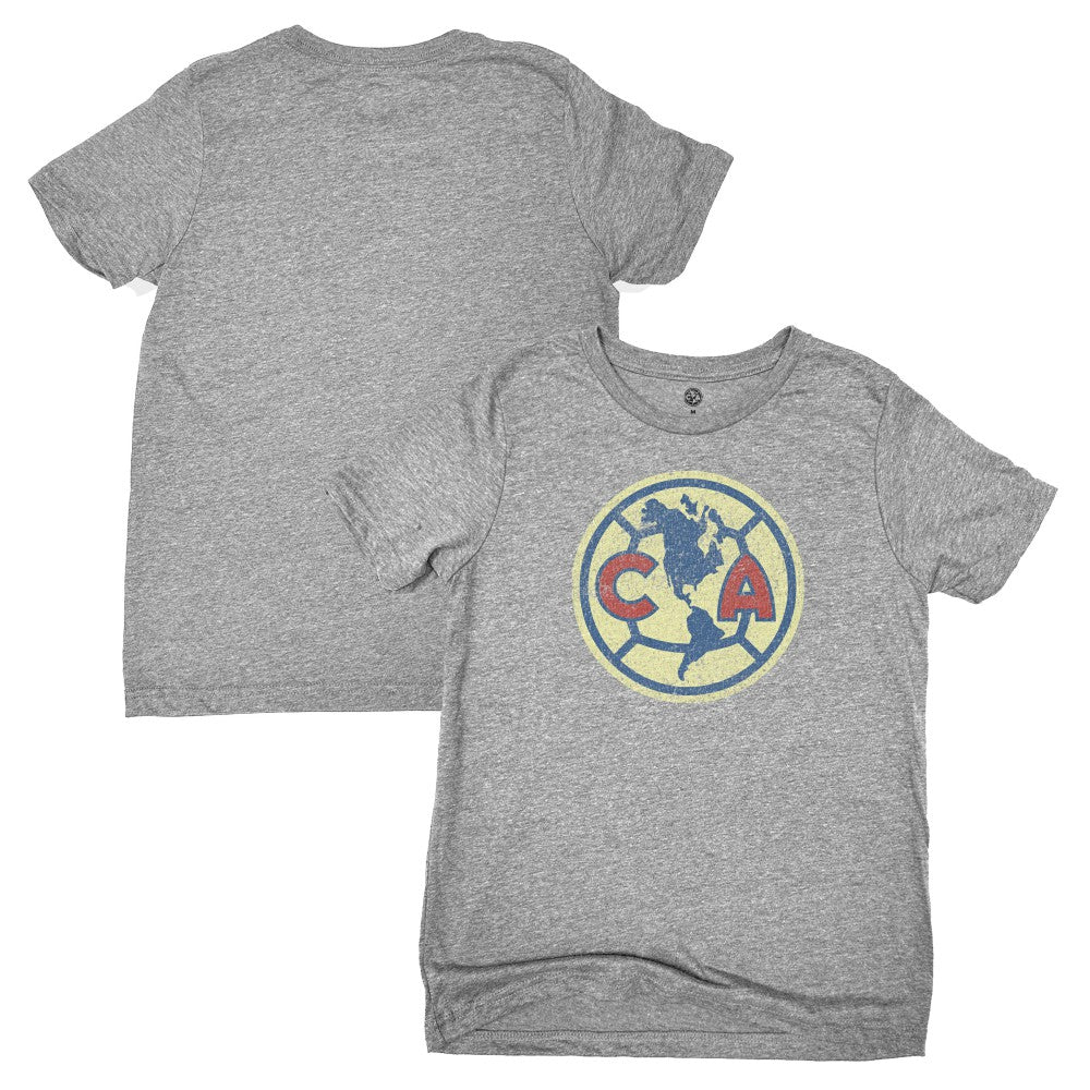 Club America 1863FC Youth Color Badge T-Shirt -  Heather Gray