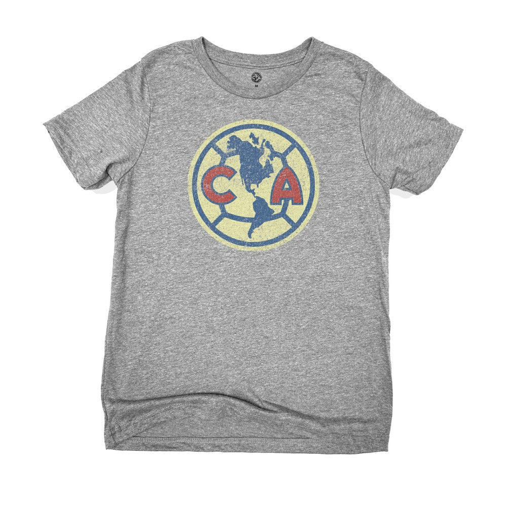Club America 1863FC Youth Color Badge T-Shirt -  Heather Gray