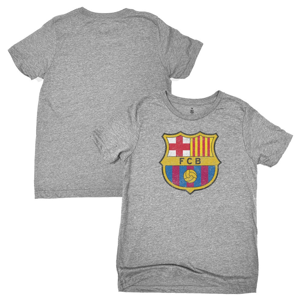Barcelona 1863FC Youth Color Badge T-Shirt -  Heather Gray