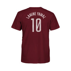 Lamine Yamal Barcelona 1863FC Youth Player Name & Number T-Shirt -  Maroon