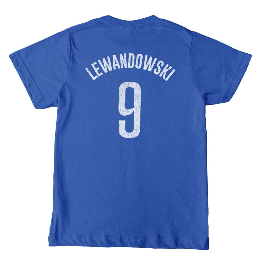 Robert Lewandowski Barcelona 1863FC Youth Player T-Shirt -  Blue