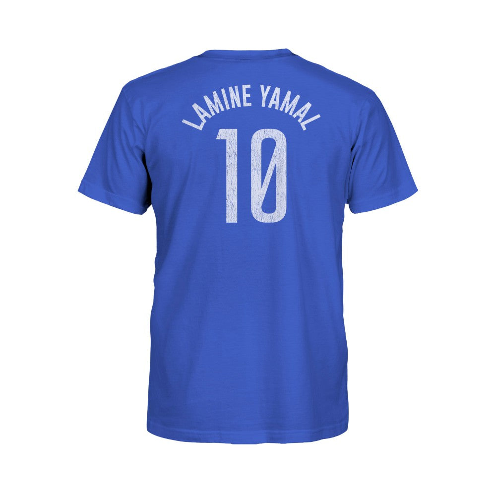 Lamine Yamal Barcelona 1863FC Youth Player Name & Number T-Shirt -  Blue