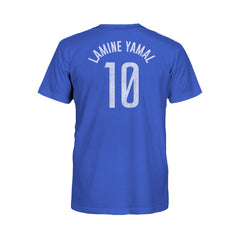 Lamine Yamal Barcelona 1863FC Youth Player Name & Number T-Shirt -  Blue