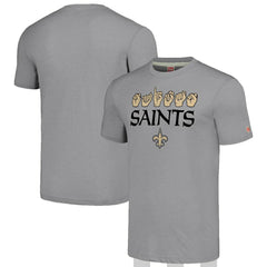 Homage Unisex The NFL ASL Collection by Love Sign American Sign Language T-Shirt - New Orleans Saints