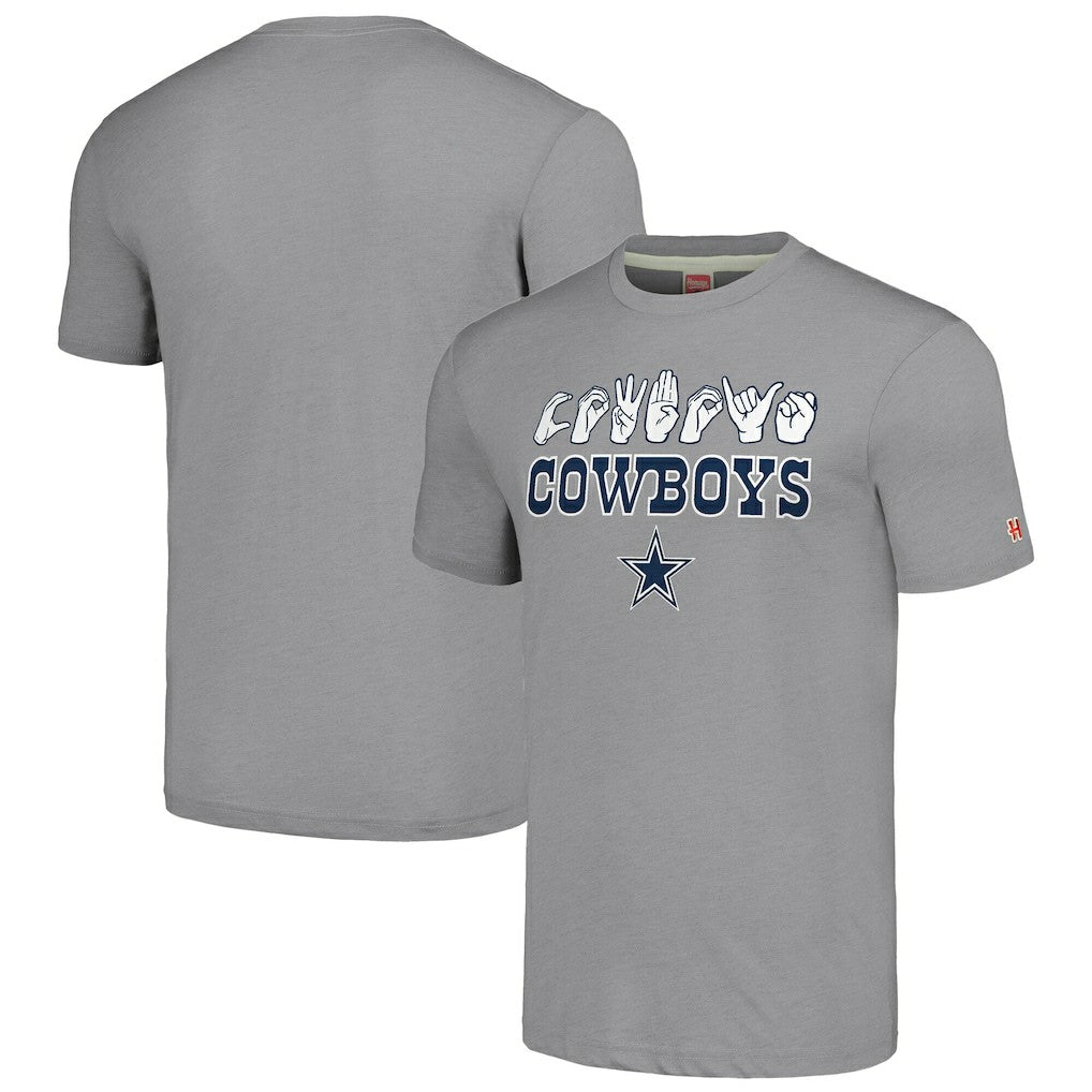 Homage Unisex The NFL ASL Collection by Love Sign American Sign Language T-Shirt - Dallas Cowboys