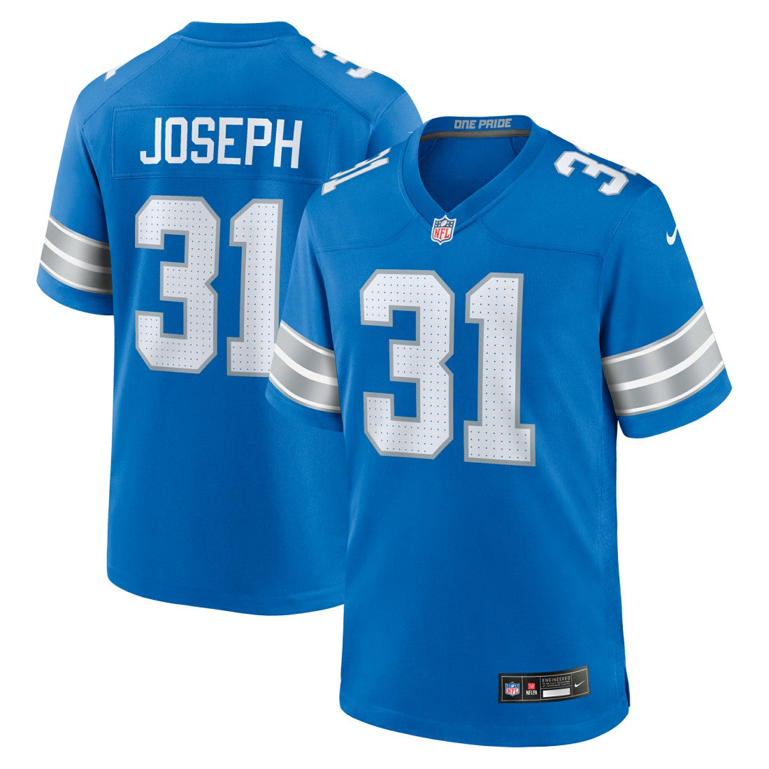 Kerby Joseph  Team Game Jersey - Detroit Lions