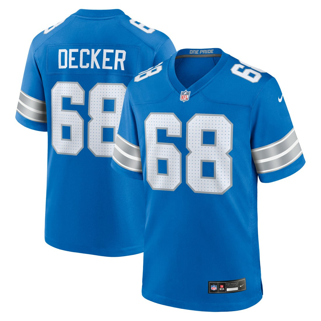 Taylor Decker  Team Game Jersey - Detroit Lions