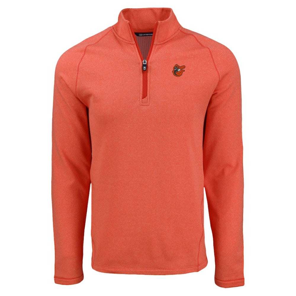 MLB Baltimore Orioles Cutter & Buck Peshastin Eco Fleece Recycled Raglan Quarter-Zip Top
