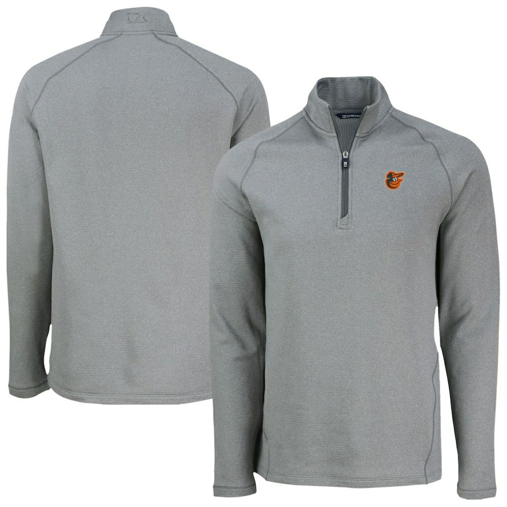 MLB Baltimore Orioles Cutter & Buck Peshastin Eco Fleece Recycled Raglan Quarter-Zip Top
