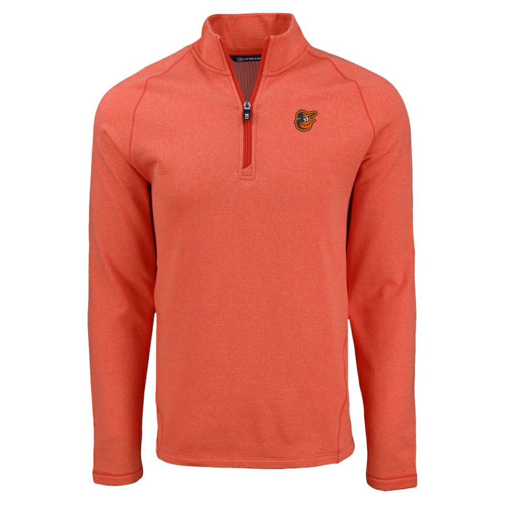 MLB Baltimore Orioles Cutter & Buck Peshastin Eco Fleece Recycled Raglan Quarter-Zip Top