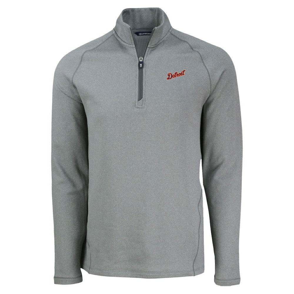 MLB Detroit Tigers Cutter & Buck Peshastin Eco Fleece Recycled Raglan Quarter-Zip Top