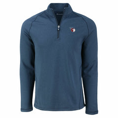 MLB Cleveland Guardians Cutter & Buck Peshastin Eco Fleece Recycled Raglan Quarter-Zip Top