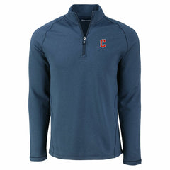 MLB Cleveland Guardians Cutter & Buck Peshastin Eco Fleece Recycled Raglan Quarter-Zip Top