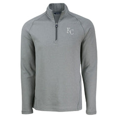 MLB Kansas City Royals Cutter & Buck Peshastin Eco Fleece Recycled Raglan Quarter-Zip Top
