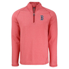 MLB Boston Red Sox Cutter & Buck Peshastin Eco Fleece Recycled Raglan Quarter-Zip Top