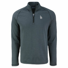 MLB Los Angeles Dodgers Cutter & Buck Peshastin Eco Fleece Recycled Raglan Quarter-Zip Top