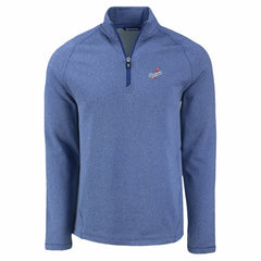 MLB Los Angeles Dodgers Cutter & Buck Peshastin Eco Fleece Recycled Raglan Quarter-Zip Top