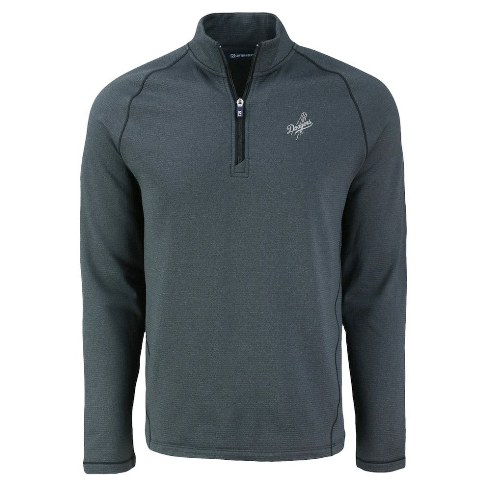 MLB Los Angeles Dodgers Cutter & Buck Peshastin Eco Fleece Recycled Raglan Quarter-Zip Top