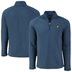MLB Milwaukee Brewers Cutter & Buck Peshastin Eco Fleece Recycled Raglan Quarter-Zip Top