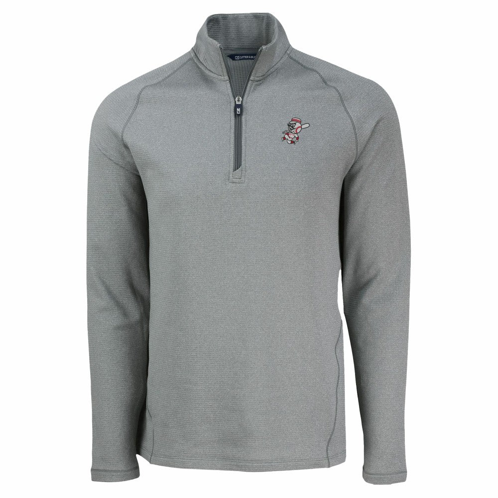 MLB Cincinnati Reds Cutter & Buck Peshastin Eco Fleece Recycled Raglan Quarter-Zip Top