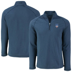 MLB New York Mets Cutter & Buck Peshastin Eco Fleece Recycled Raglan Quarter-Zip Top