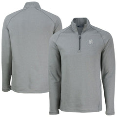 MLB New York Yankees Cutter & Buck Peshastin Eco Fleece Recycled Raglan Quarter-Zip Top