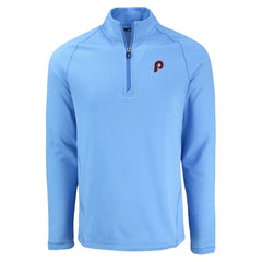 MLB Philadelphia Phillies Cutter & Buck Peshastin Eco Fleece Recycled Raglan Quarter-Zip Top