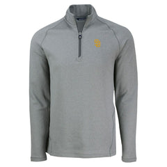 MLB San Diego Padres Cutter & Buck Peshastin Eco Fleece Recycled Raglan Quarter-Zip Top