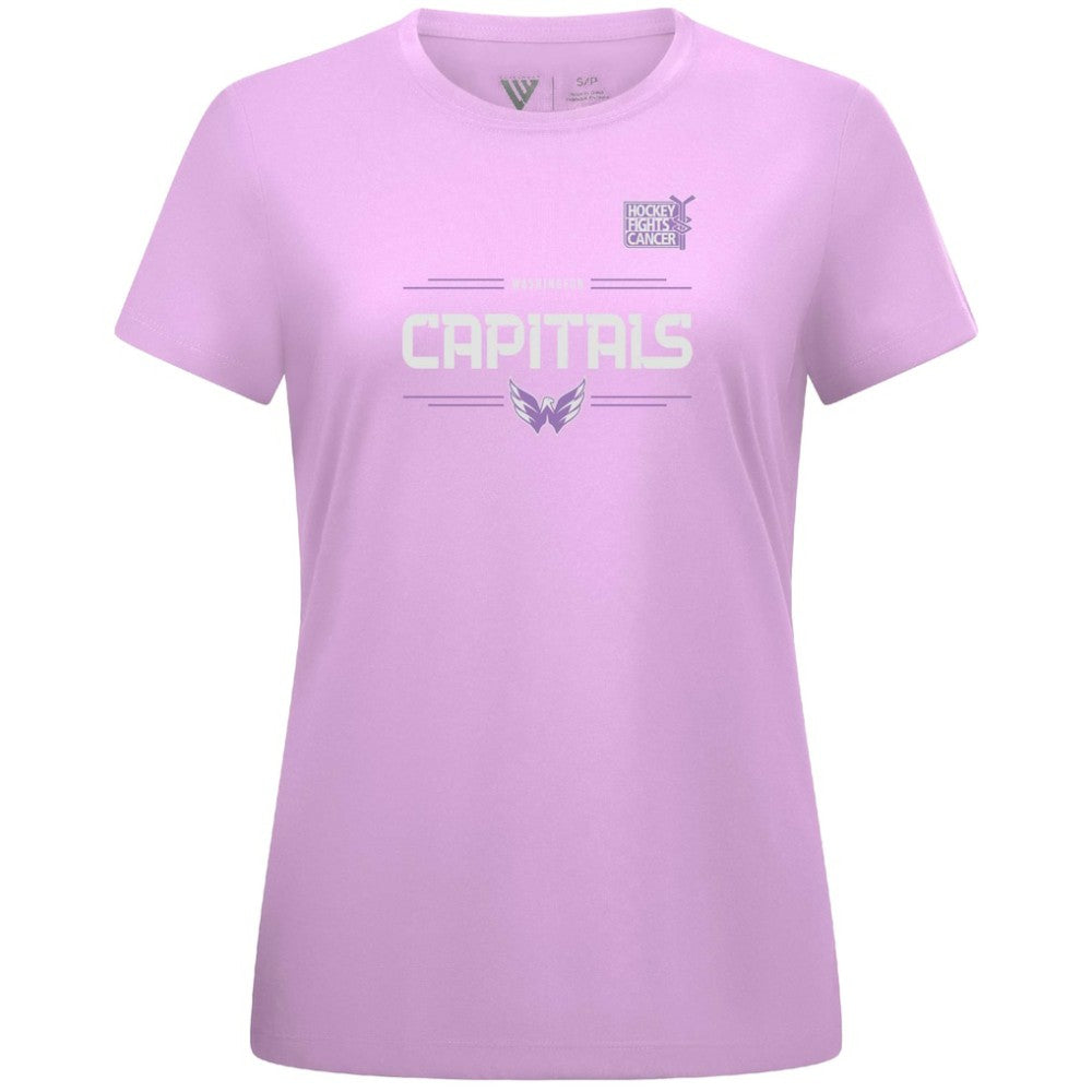 NHL Lavender Alexander Ovechkin Washington Capitals Levelwear Women's Hockey Fights Cancer Anthem Name & Number T-Shirt