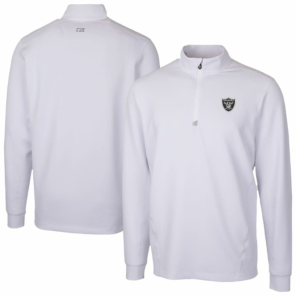 Cutter & Buck Traverse Stretch Quarter-Zip Top - Las Vegas Raiders