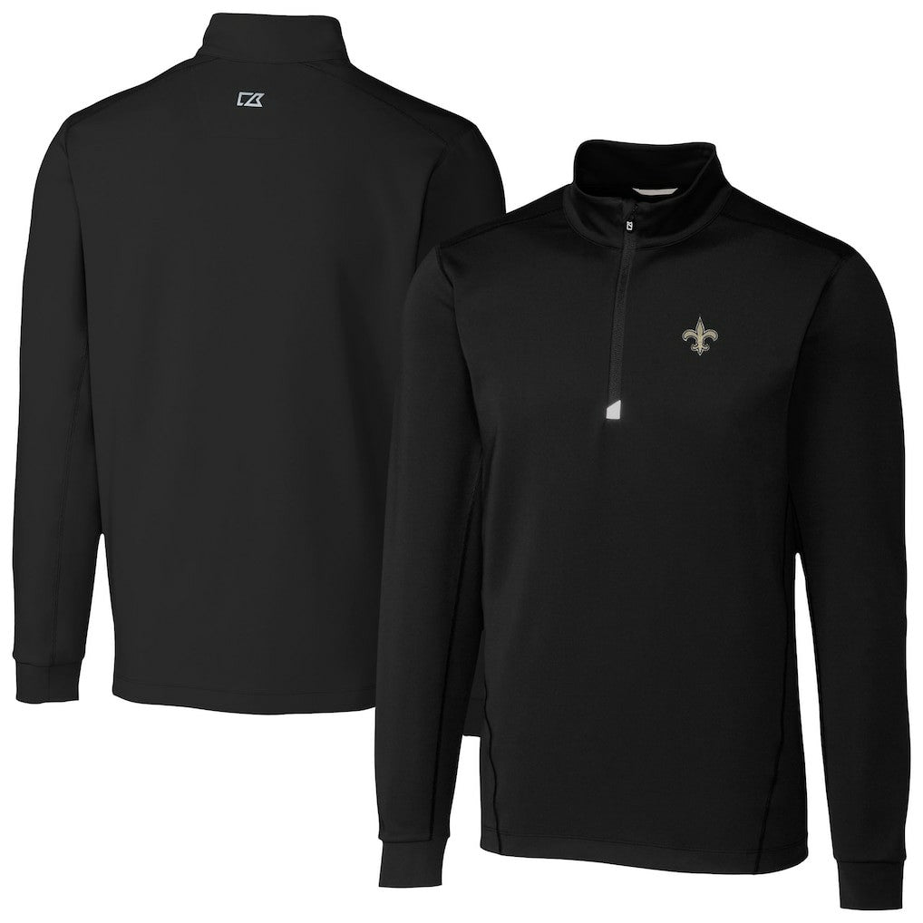 Cutter & Buck Traverse Stretch Quarter-Zip Top - New Orleans Saints