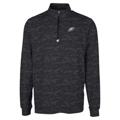 Cutter & Buck Traverse Camo Print Stretch Quarter-Zip Top - Philadelphia Eagles
