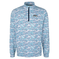 Cutter & Buck Traverse Camo Print Stretch Quarter-Zip Top - Seattle Seahawks